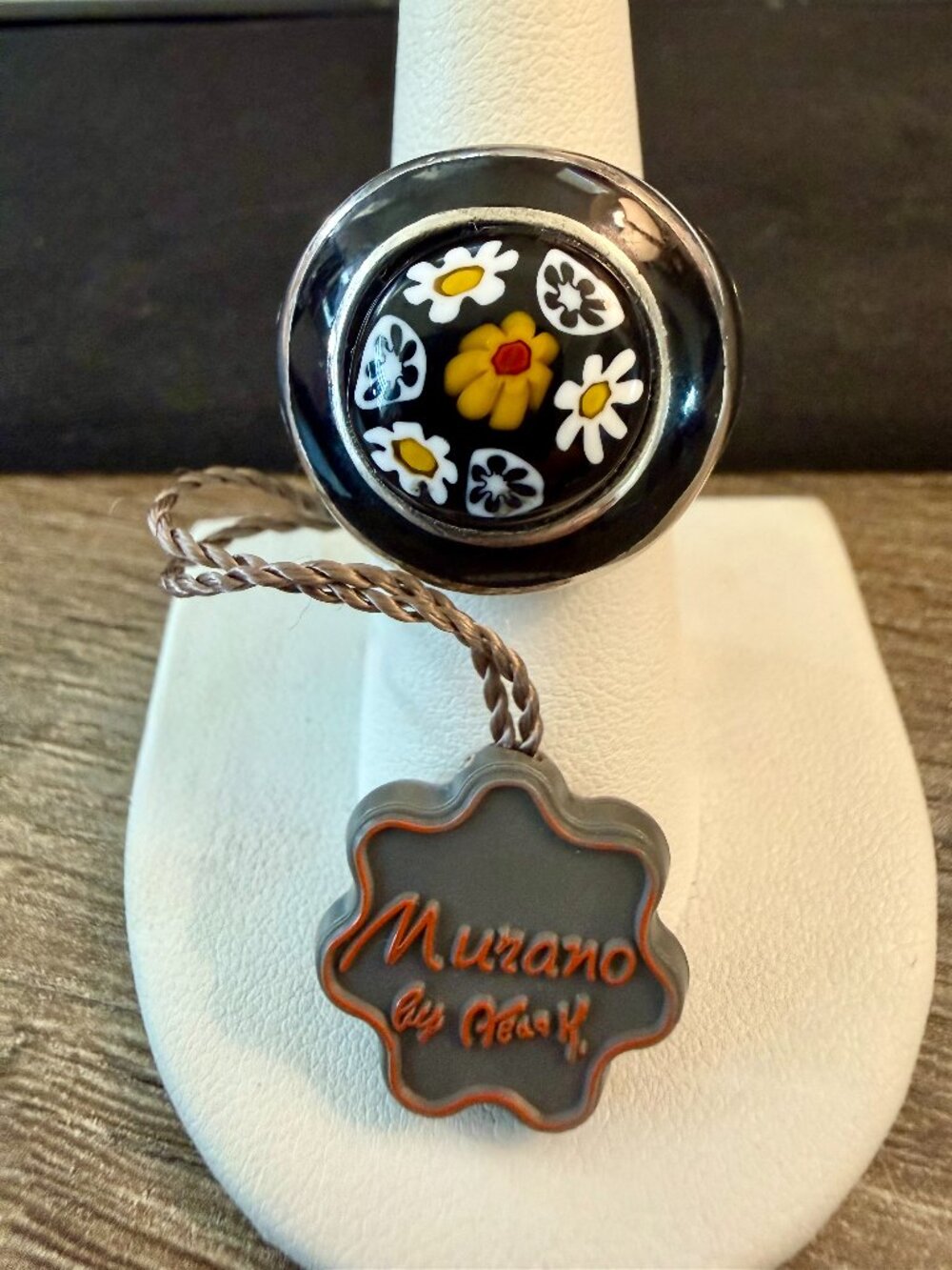 Alan K Flower murano glass ring